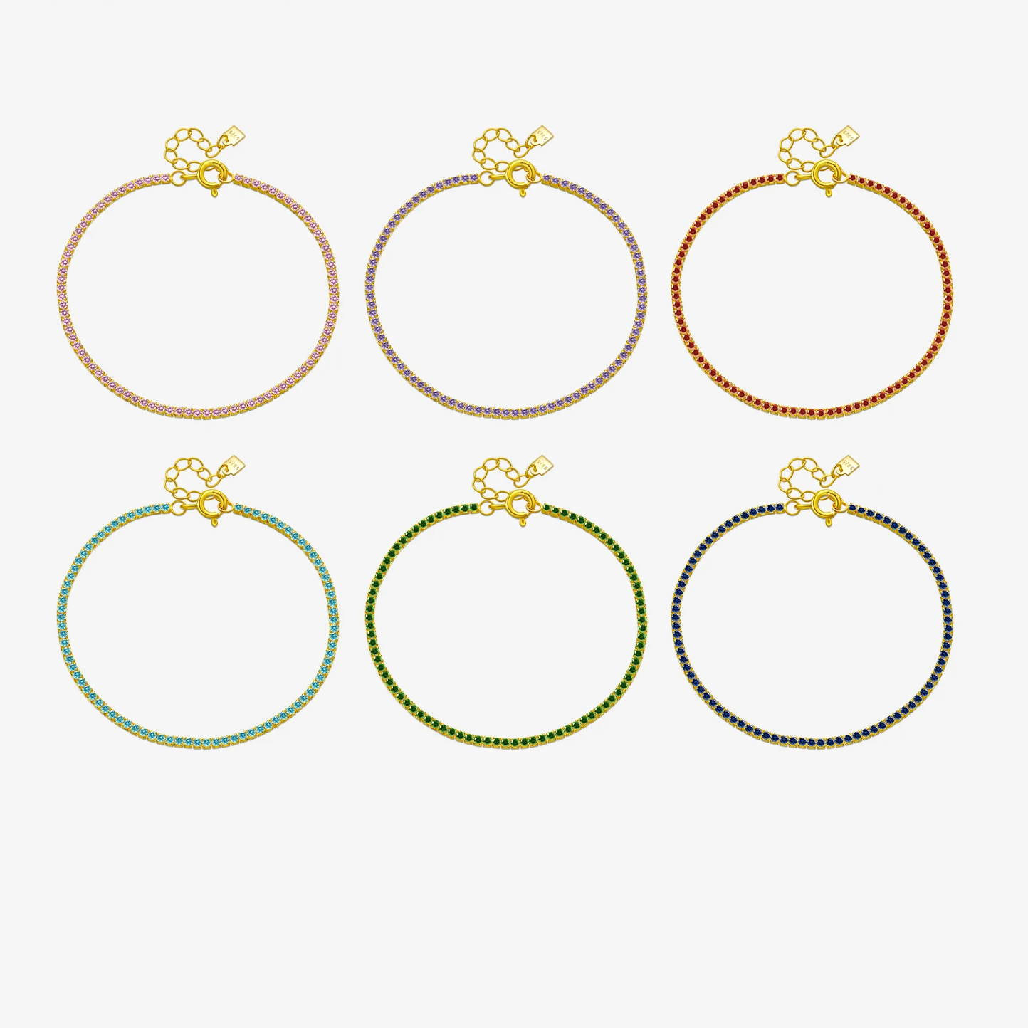 Prismatic Glow Rainbow Tennis Bracelet