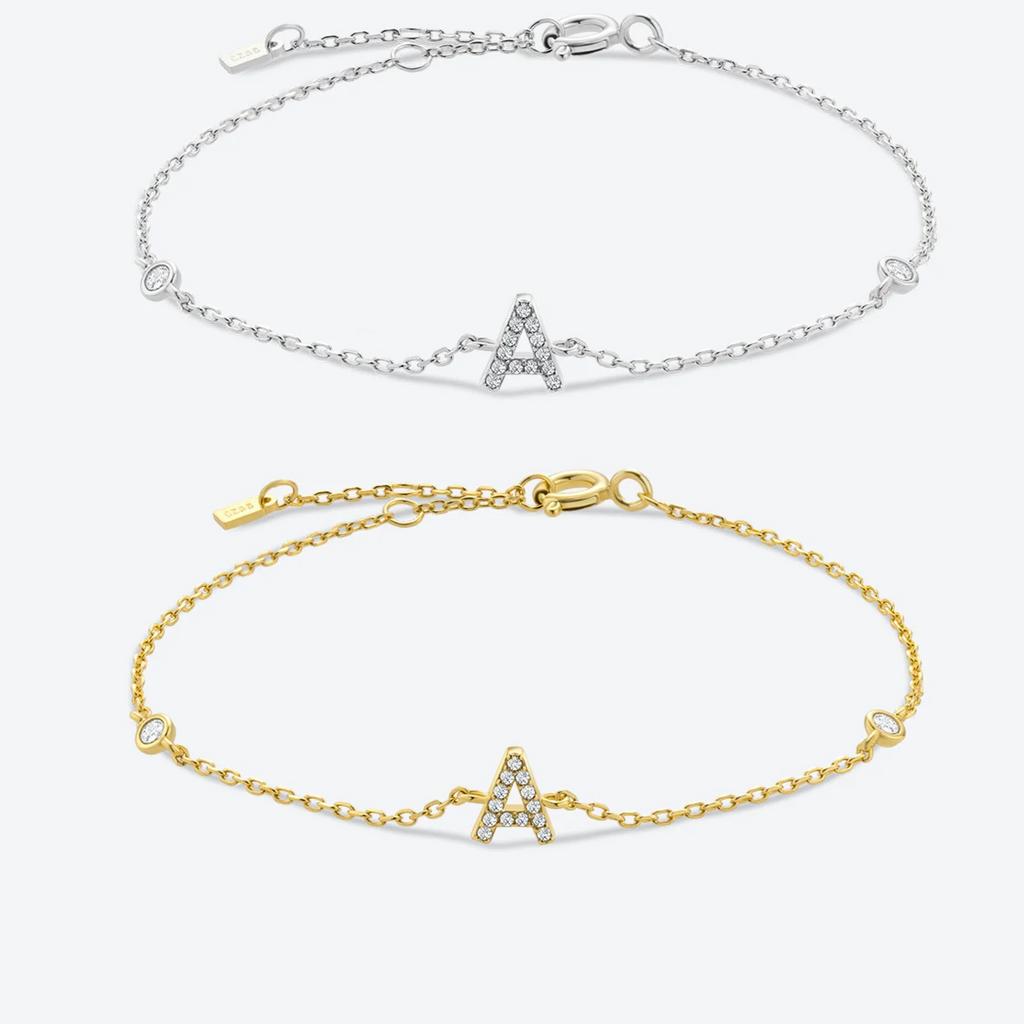 Radiant Initials CZ Monogram Bracelet