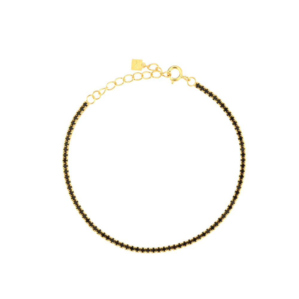 Prismatic Glow Rainbow Tennis Bracelet