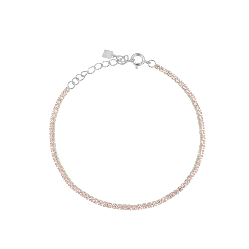 Prismatic Glow Rainbow Tennis Bracelet