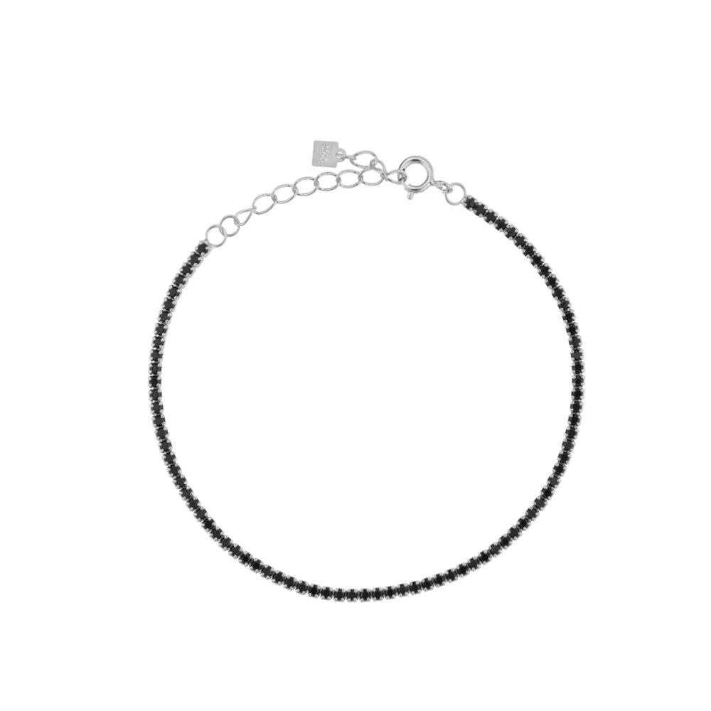 Prismatic Glow Rainbow Tennis Bracelet