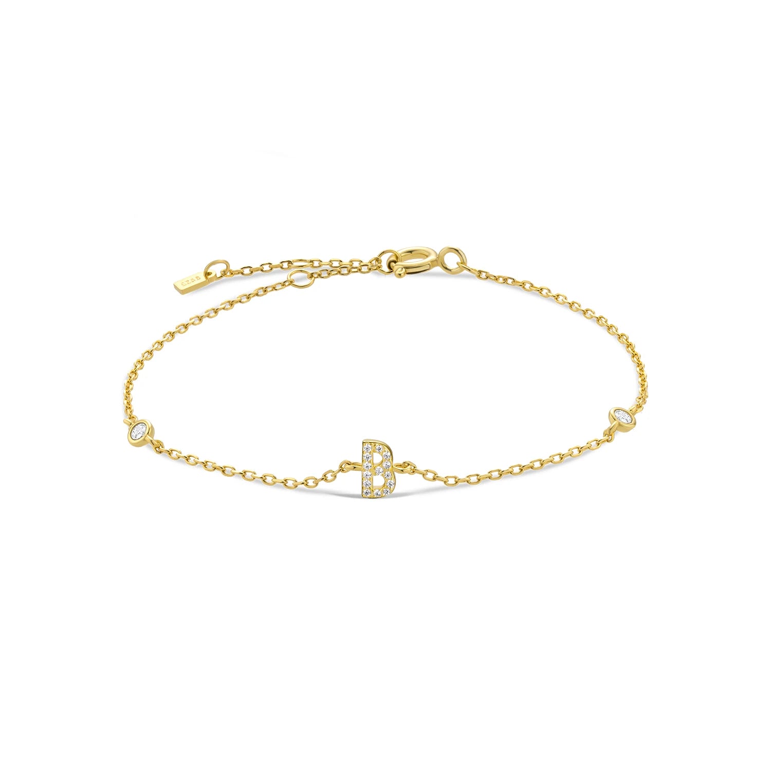 Radiant Initials CZ Monogram Bracelet