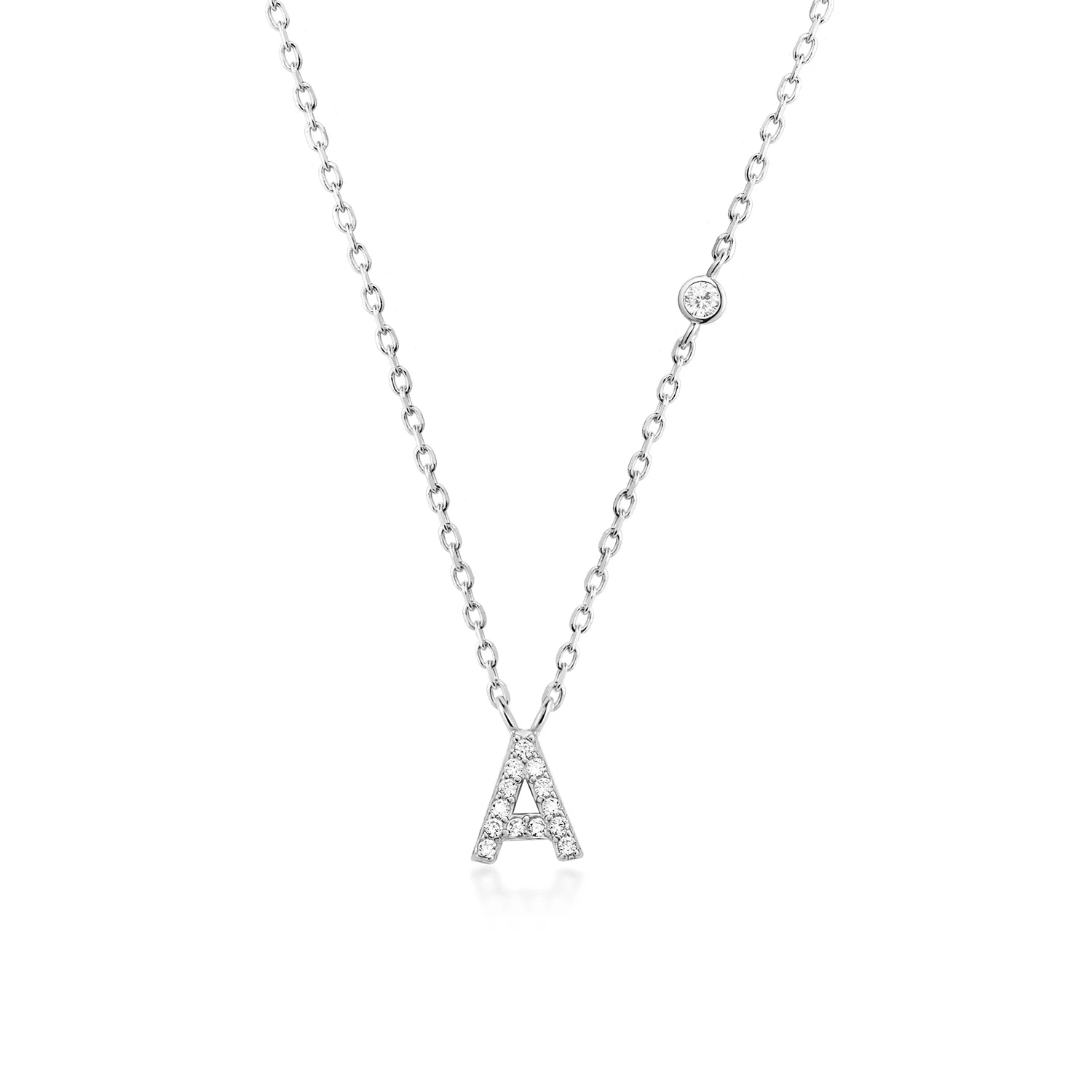 Shining Letter Charm Necklace