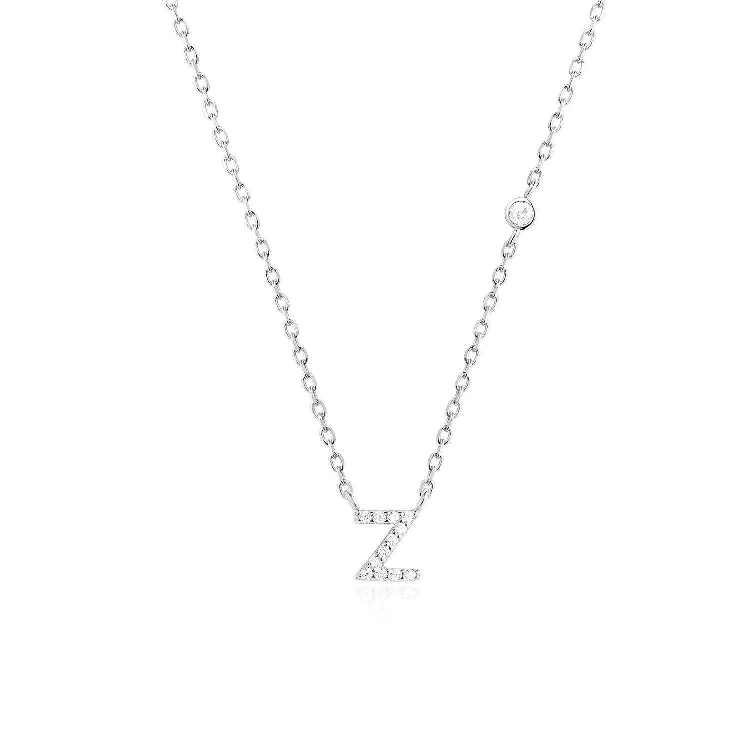 Shining Letter Charm Necklace