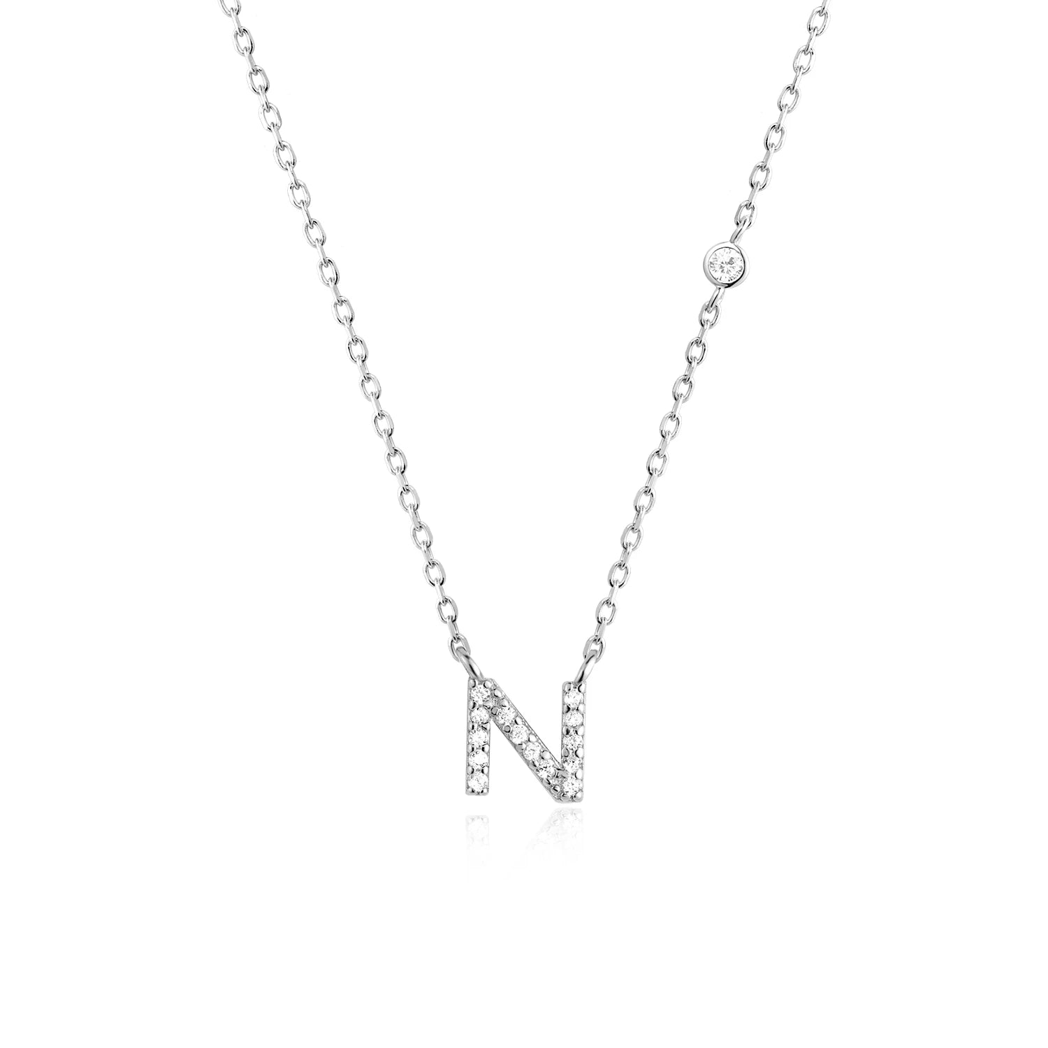 Shining Letter Charm Necklace