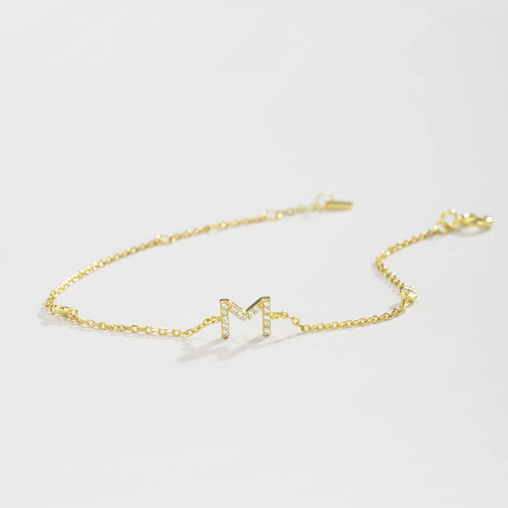Radiant Initials CZ Monogram Bracelet