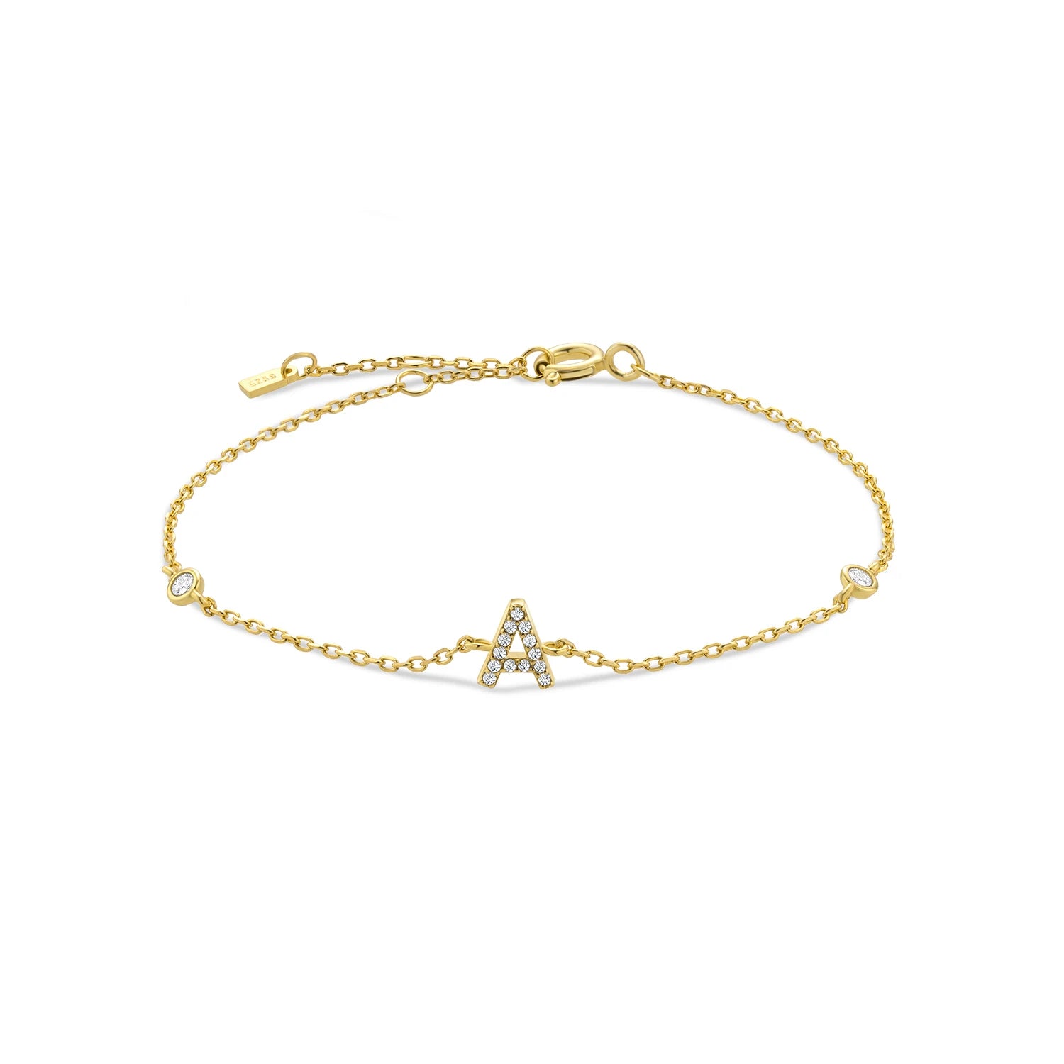 Radiant Initials CZ Monogram Bracelet