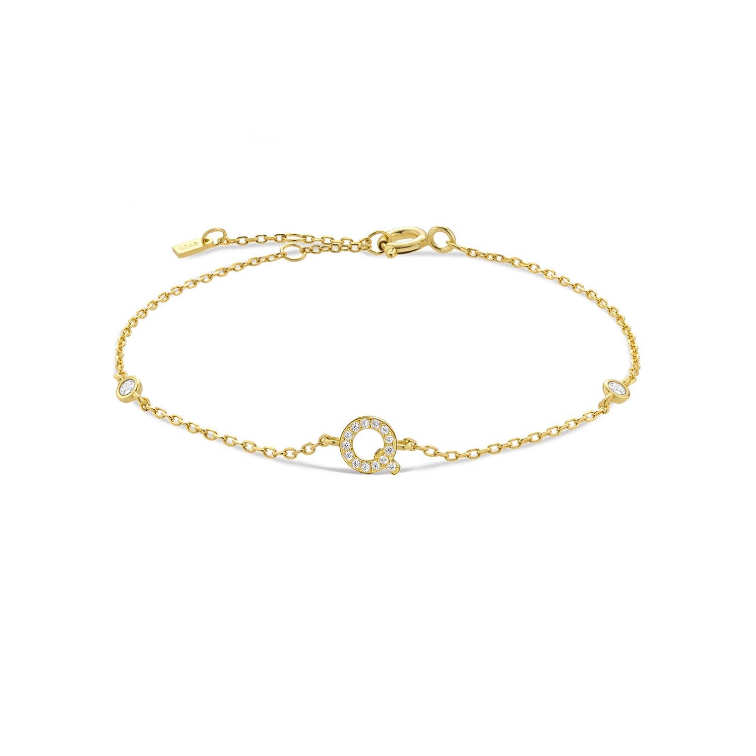 Radiant Initials CZ Monogram Bracelet