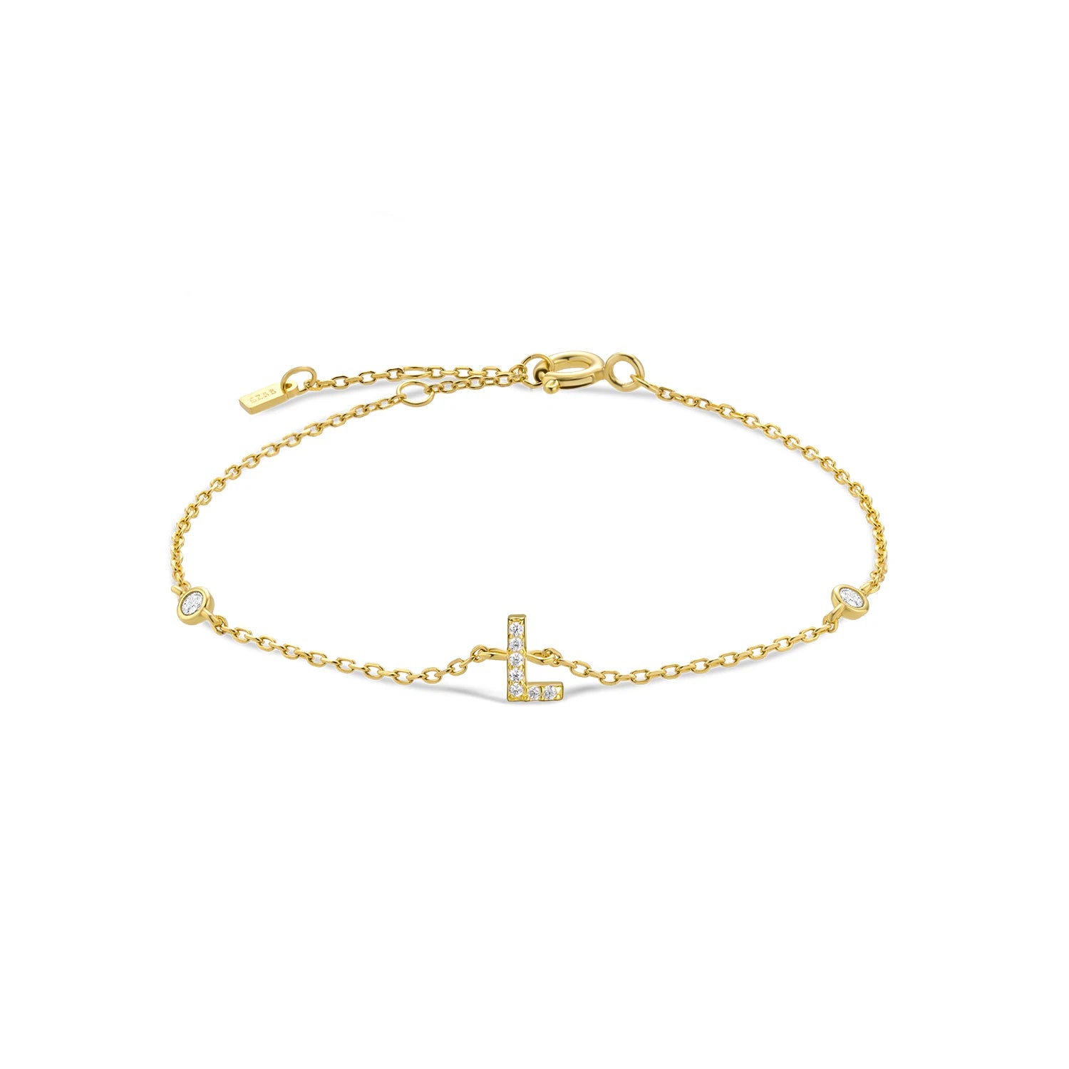 Radiant Initials CZ Monogram Bracelet