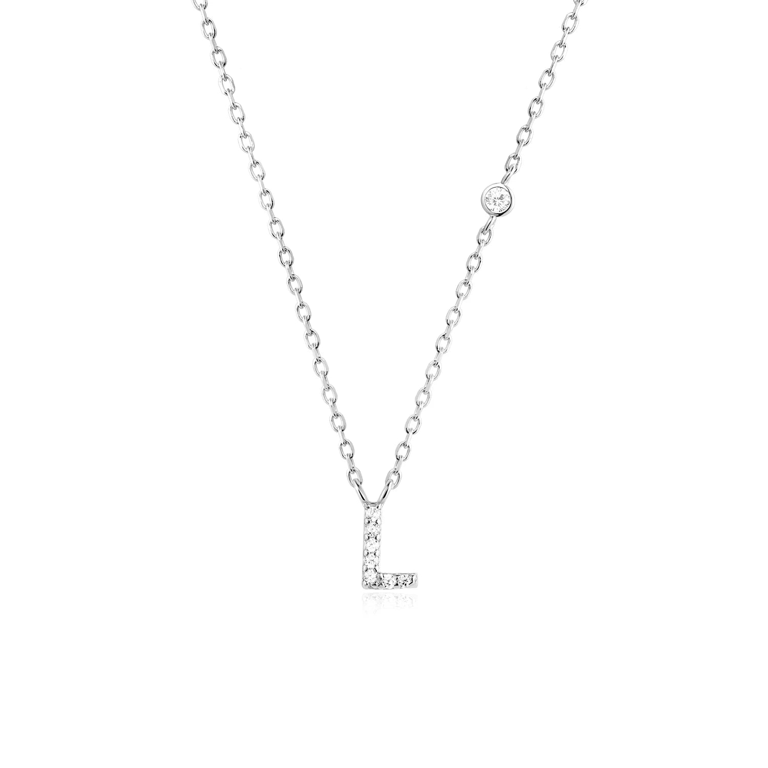 Shining Letter Charm Necklace