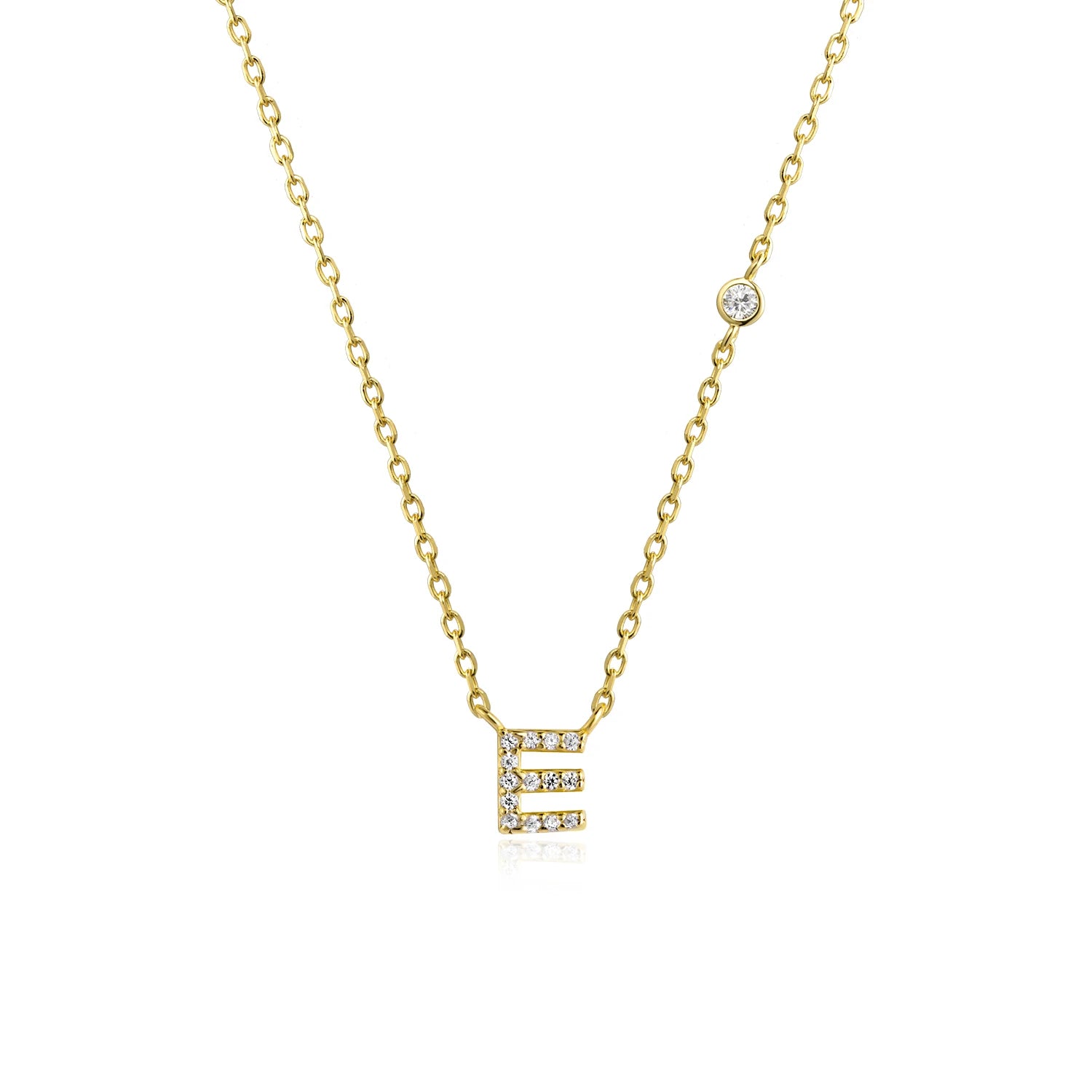 Shining Letter Charm Necklace