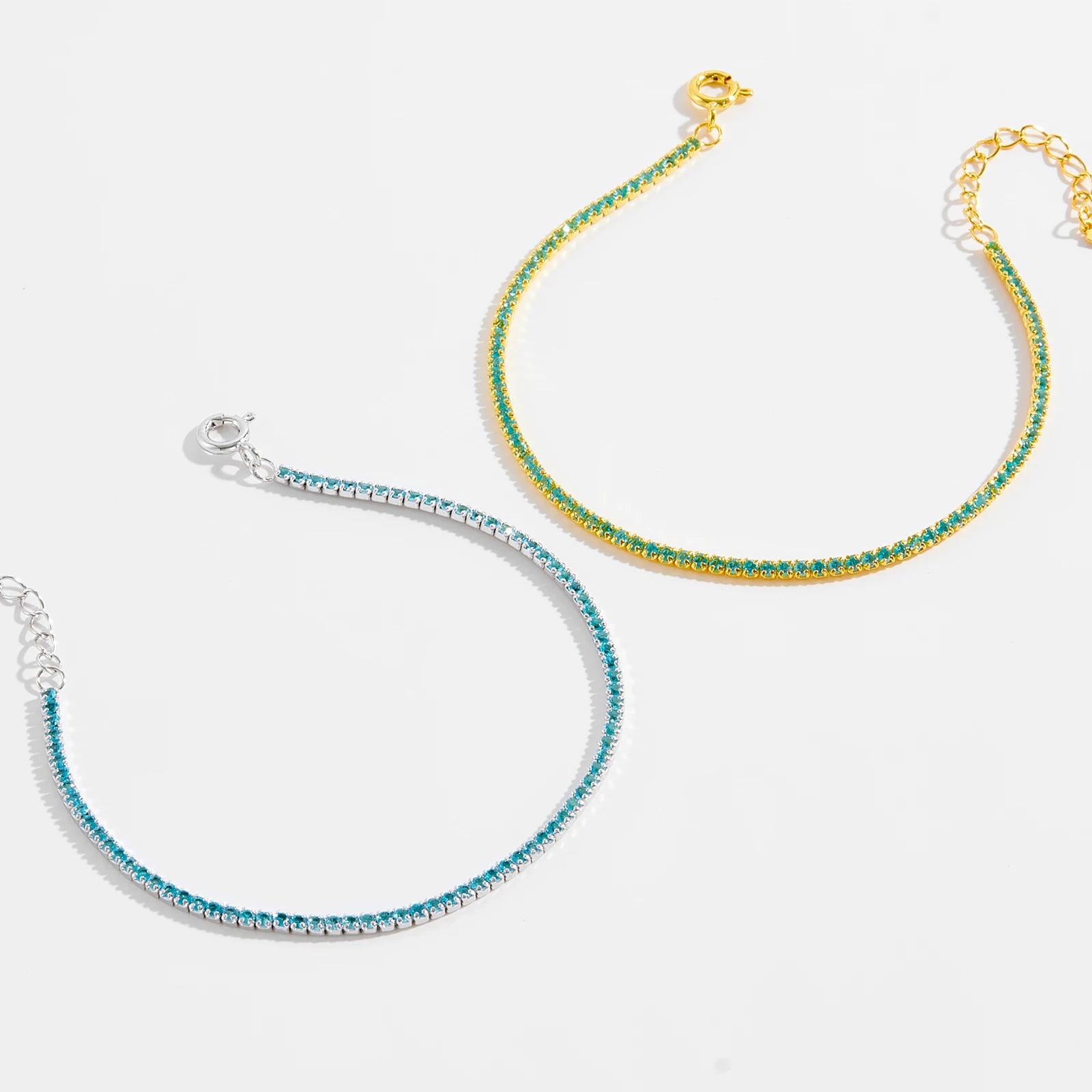 Prismatic Glow Rainbow Tennis Bracelet