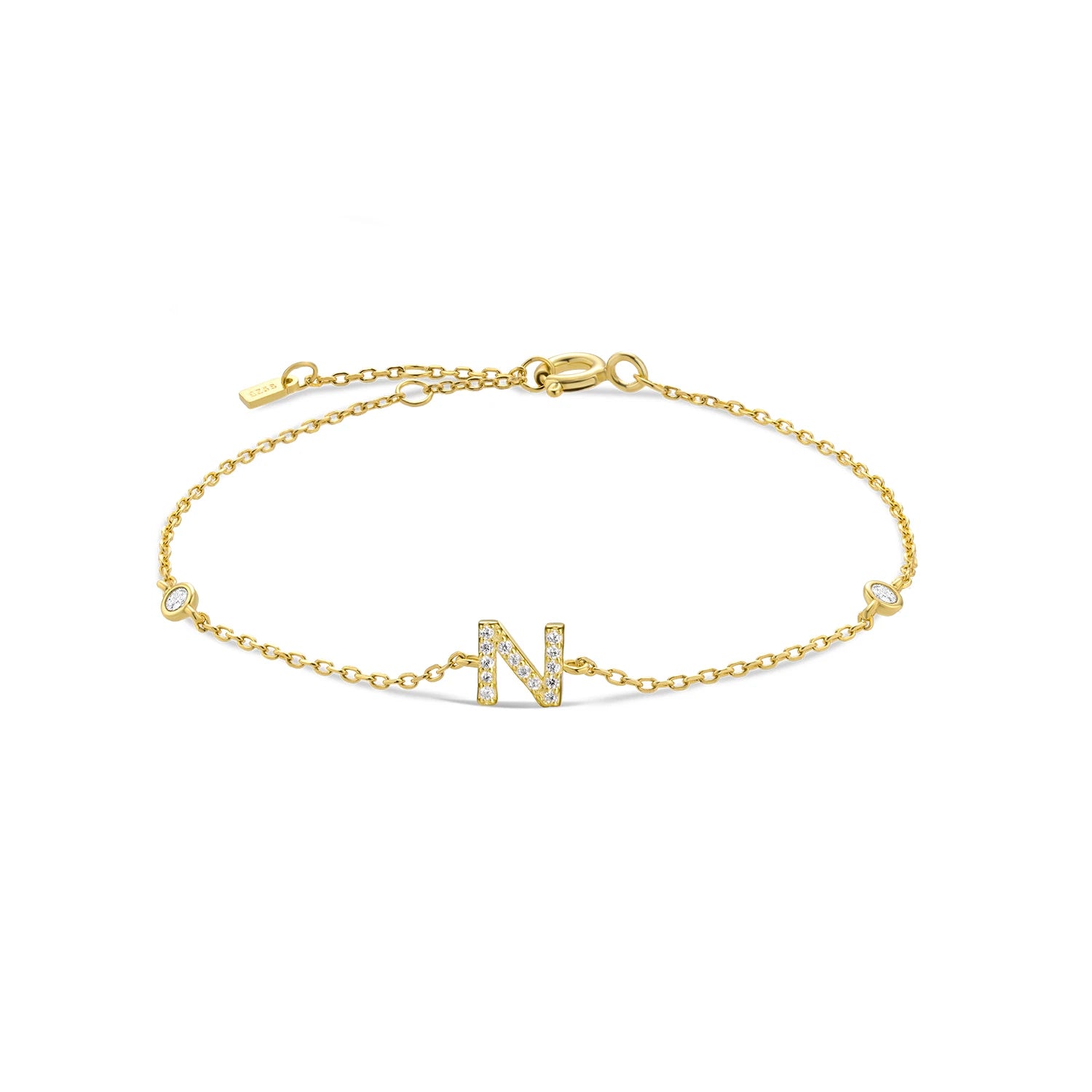 Radiant Initials CZ Monogram Bracelet