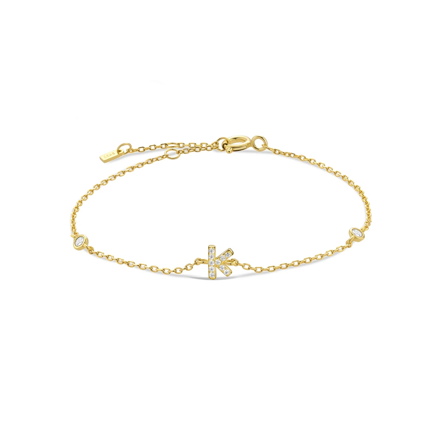 Radiant Initials CZ Monogram Bracelet