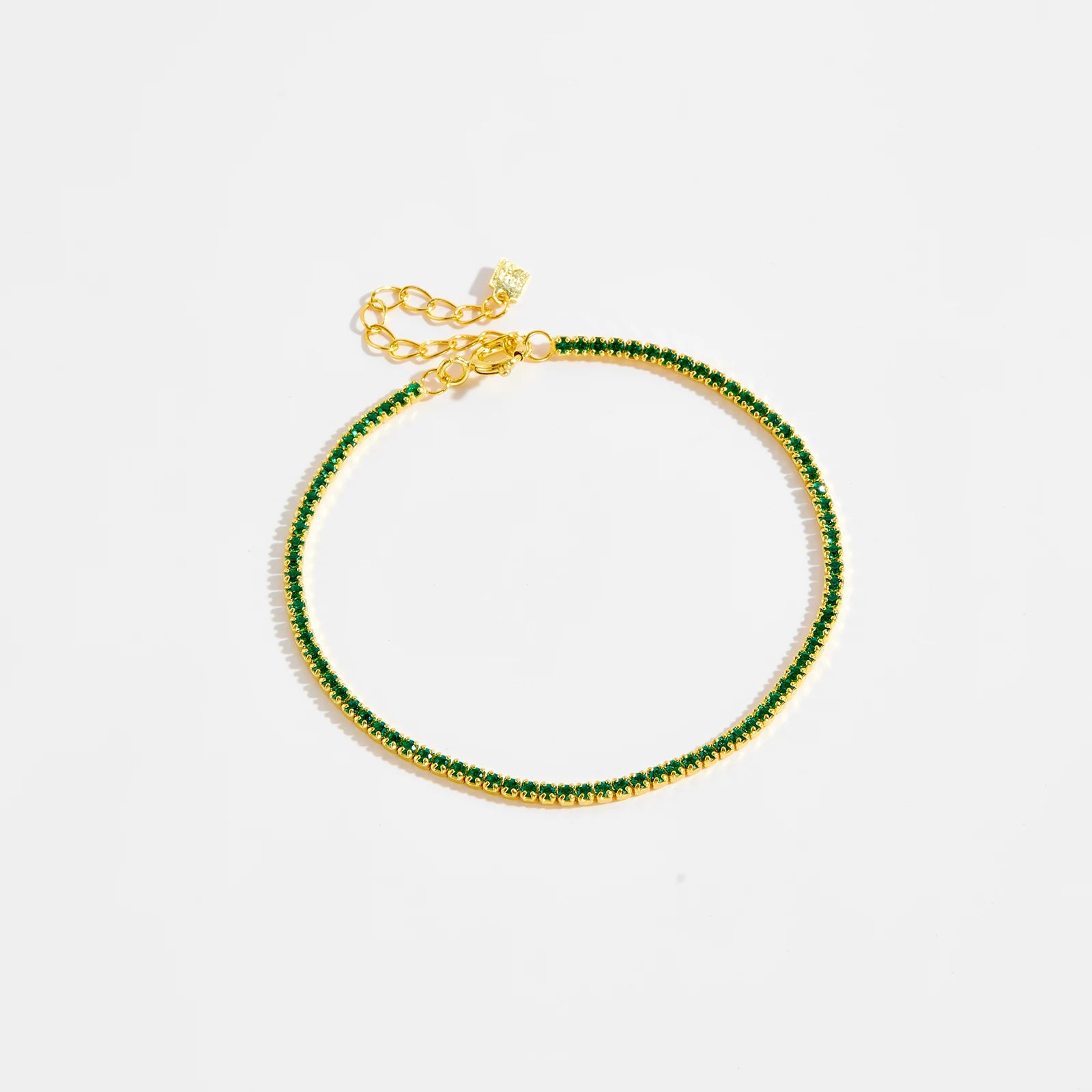 Prismatic Glow Rainbow Tennis Bracelet