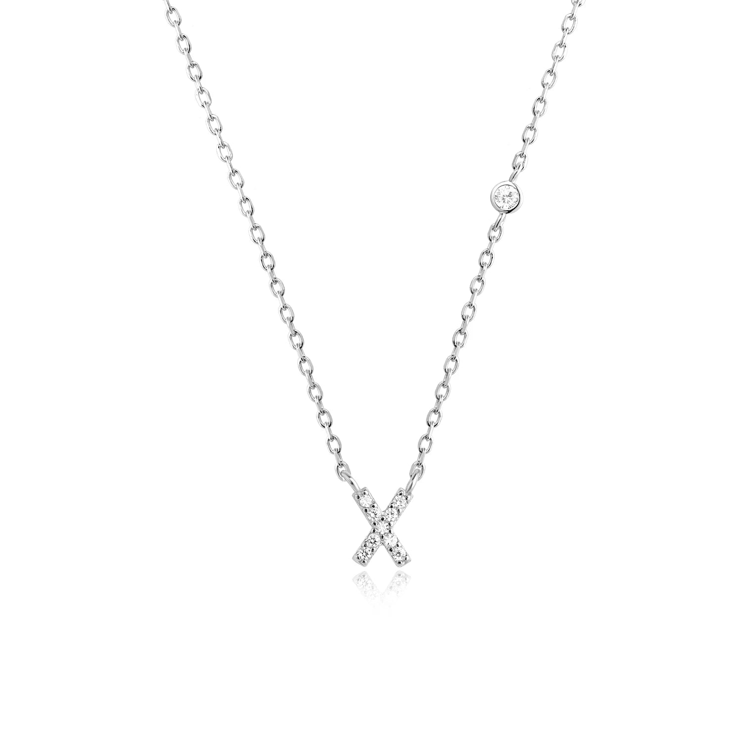 Shining Letter Charm Necklace