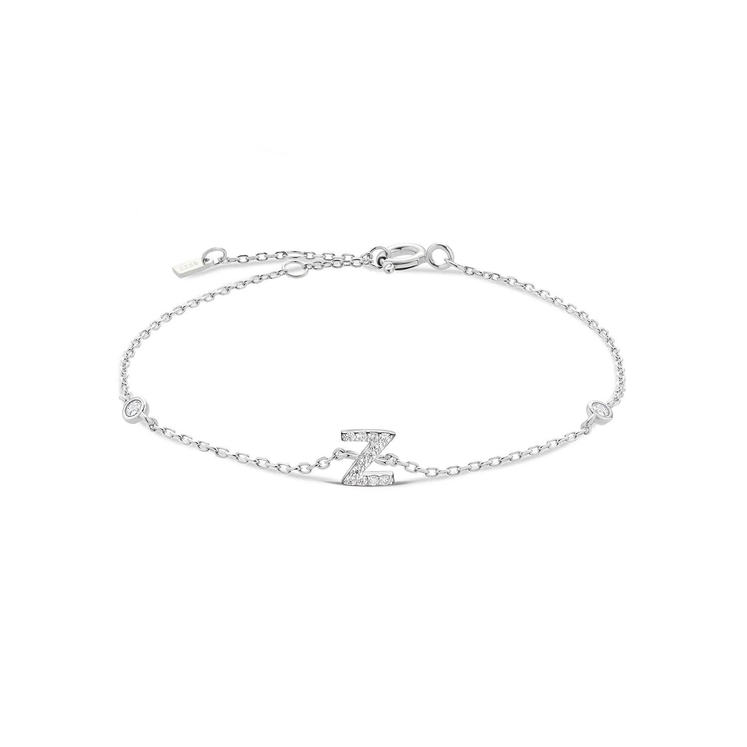 Radiant Initials CZ Monogram Bracelet