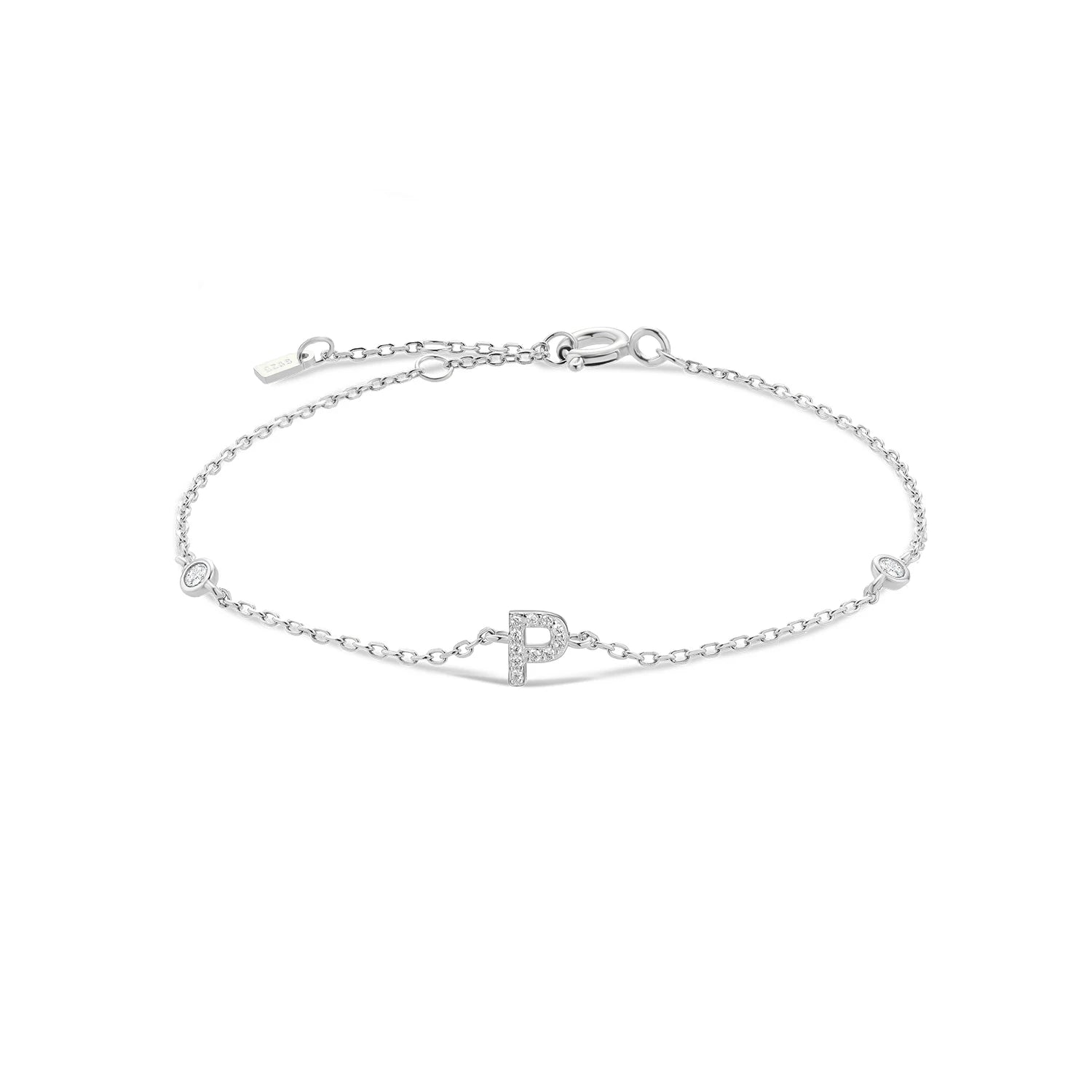 Radiant Initials CZ Monogram Bracelet