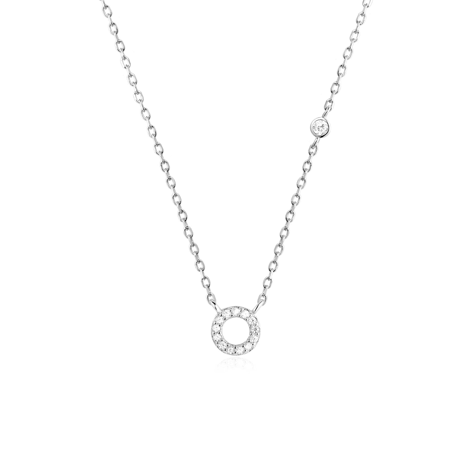 Shining Letter Charm Necklace