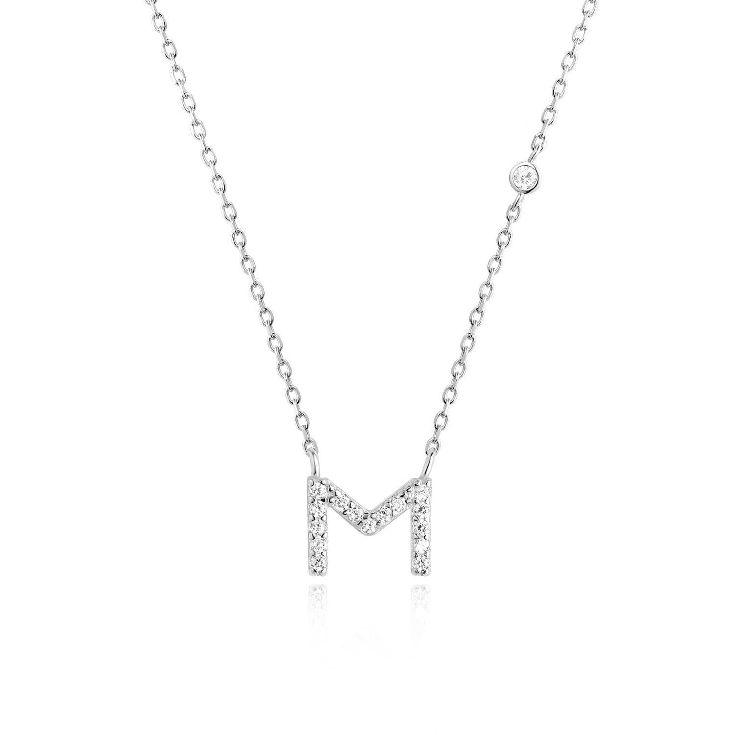 Shining Letter Charm Necklace