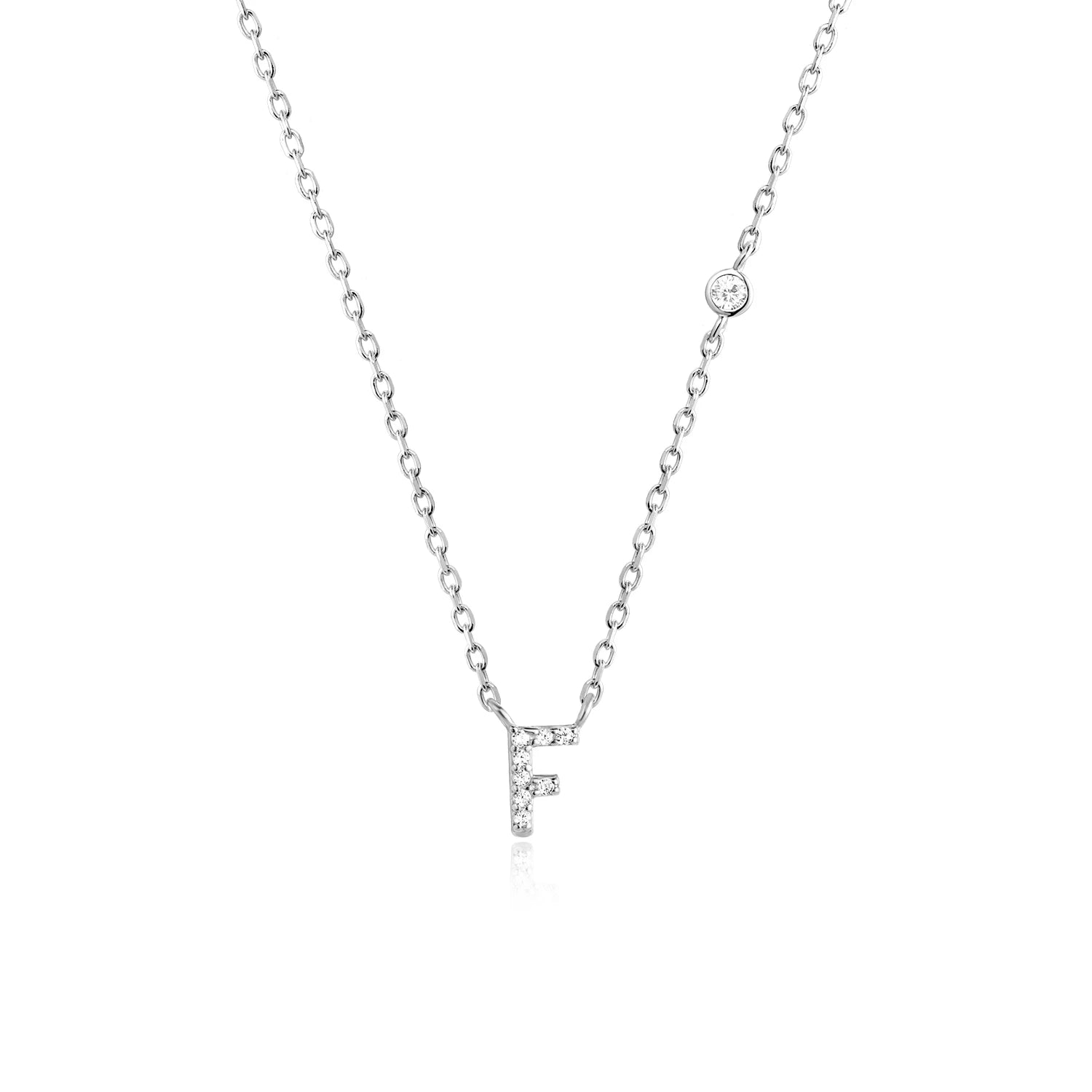 Shining Letter Charm Necklace