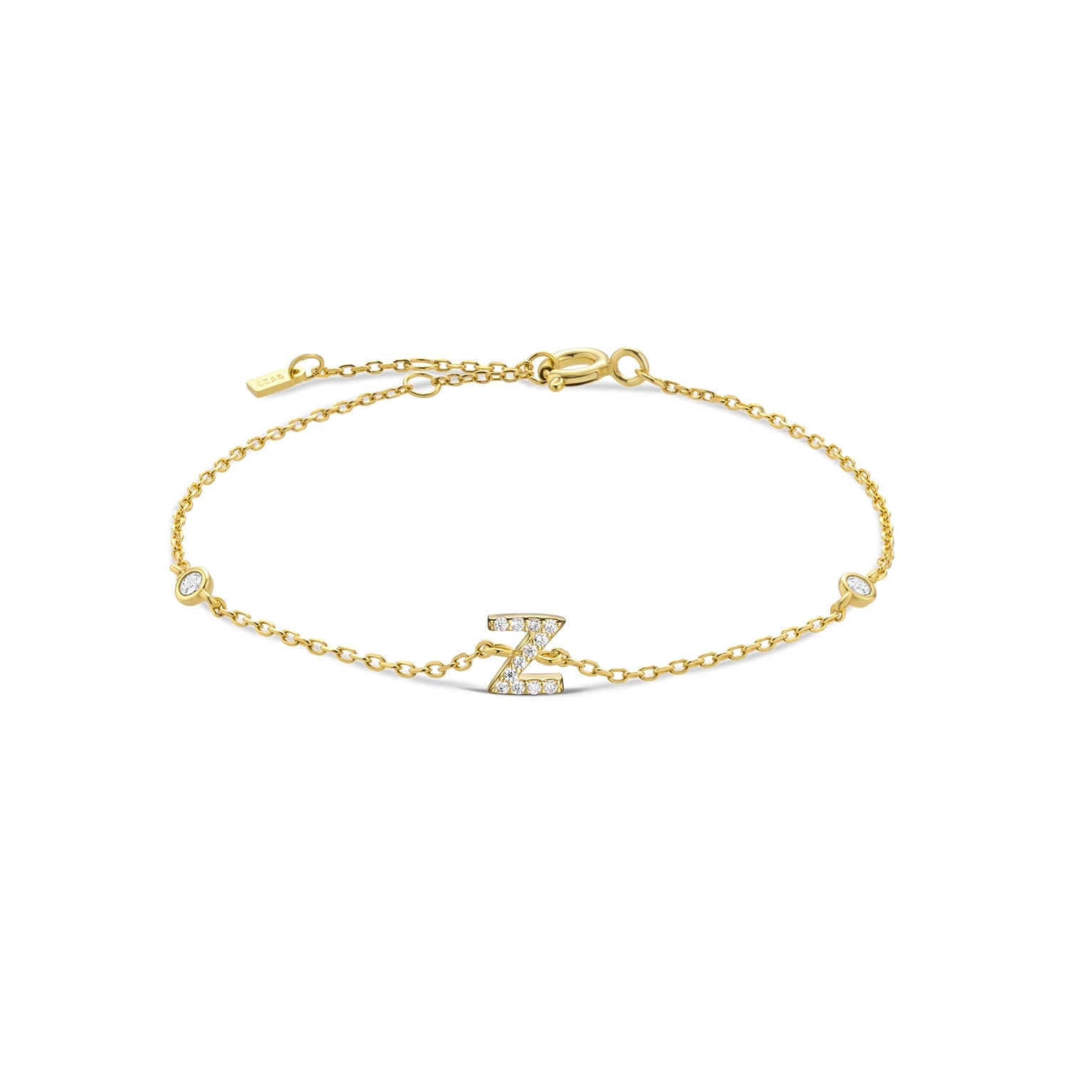 Radiant Initials CZ Monogram Bracelet