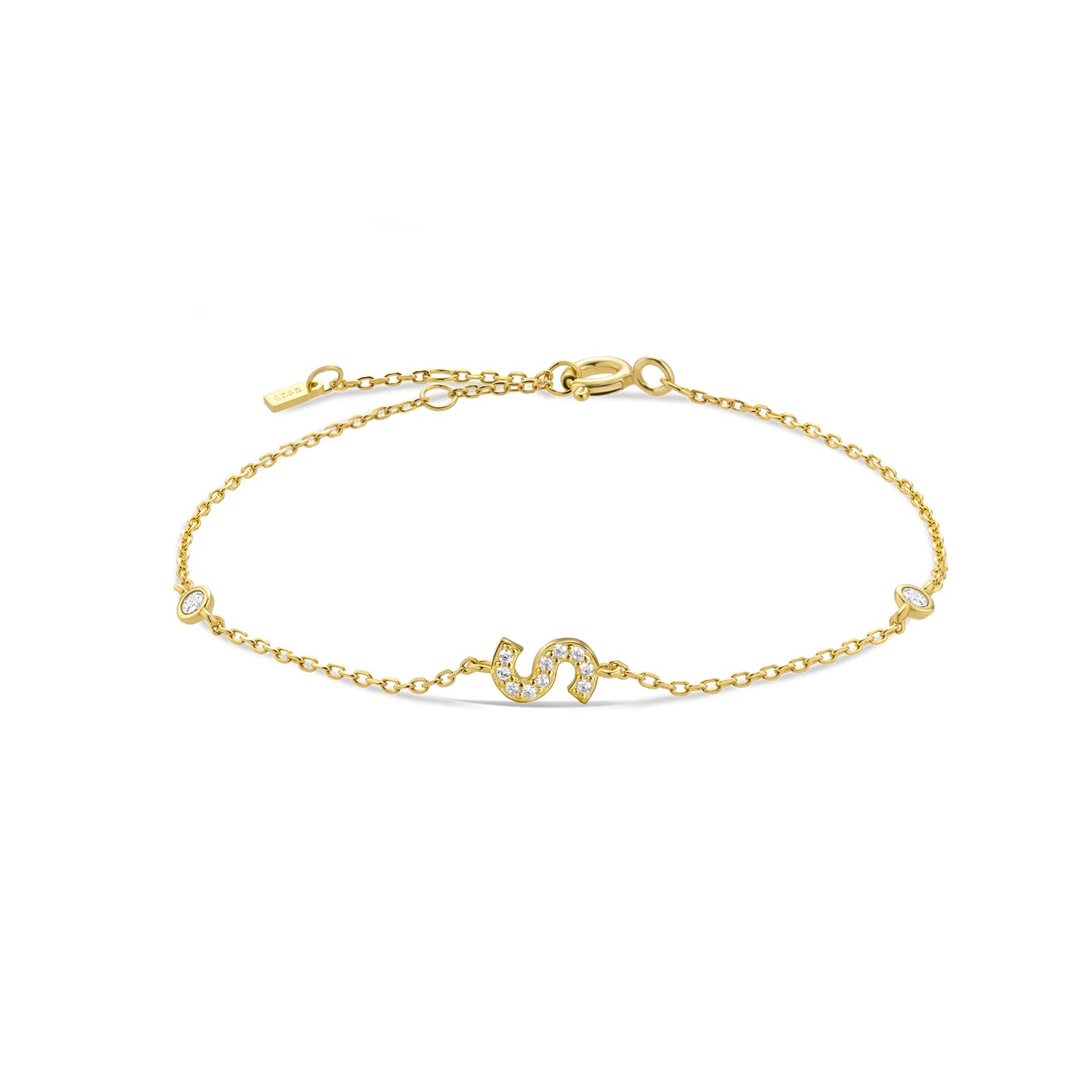 Radiant Initials CZ Monogram Bracelet