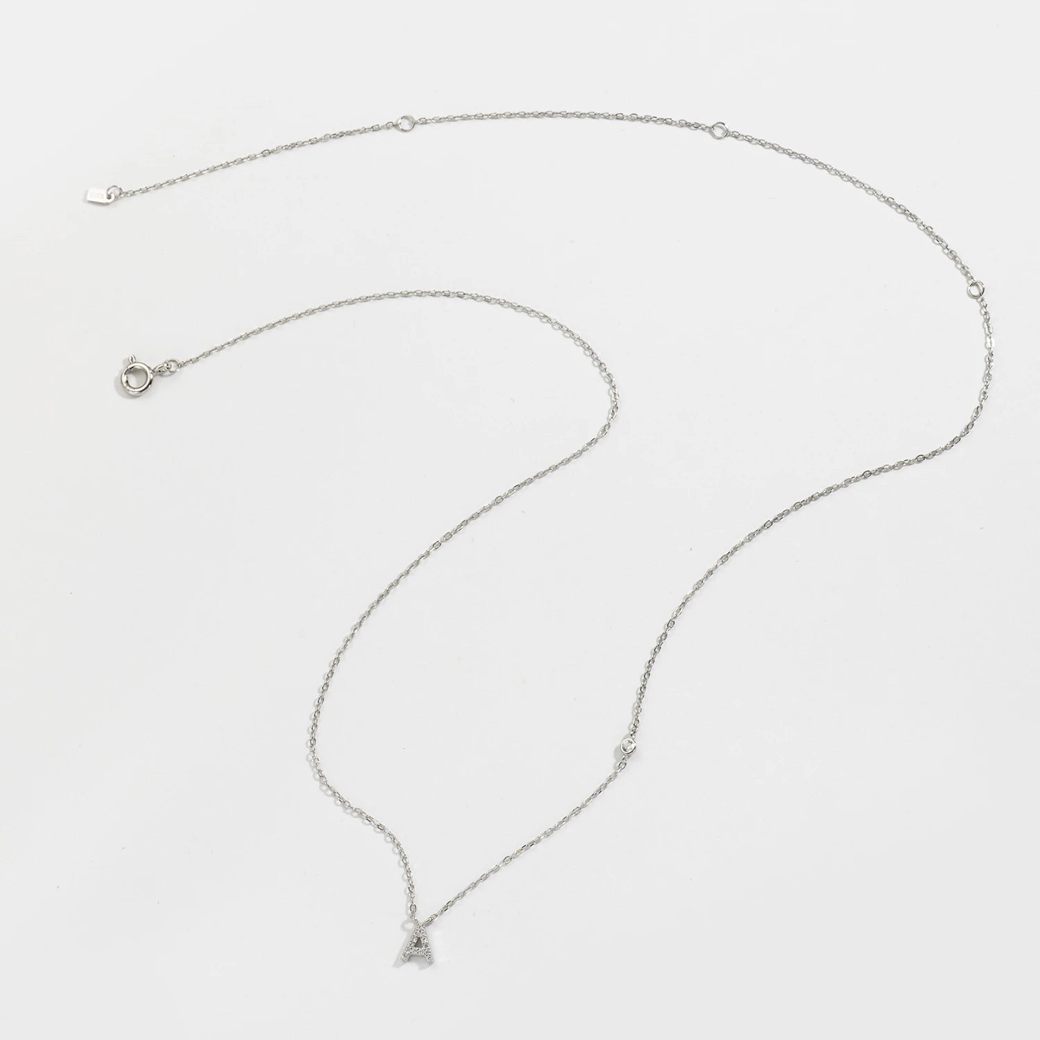 Shining Letter Charm Necklace