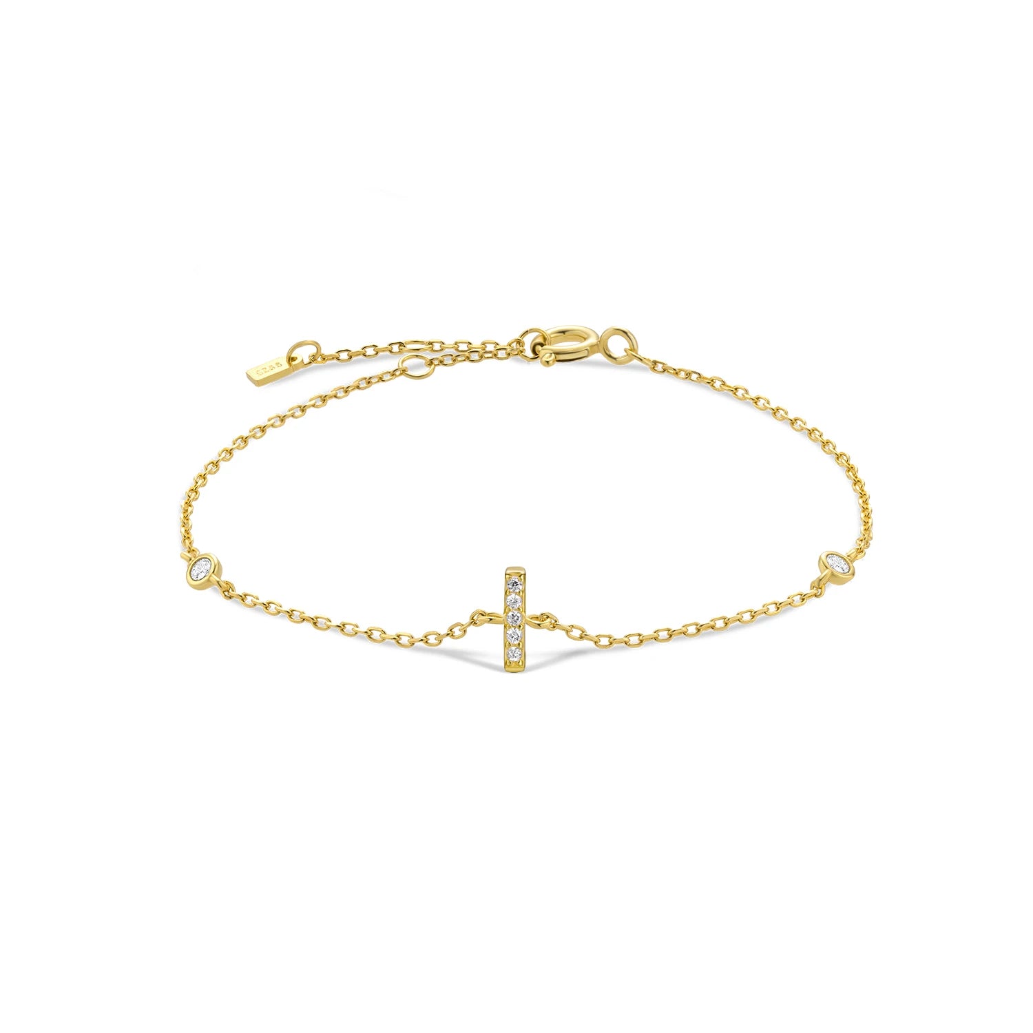 Radiant Initials CZ Monogram Bracelet