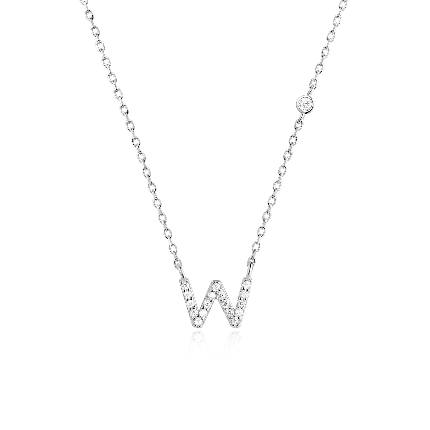 Shining Letter Charm Necklace