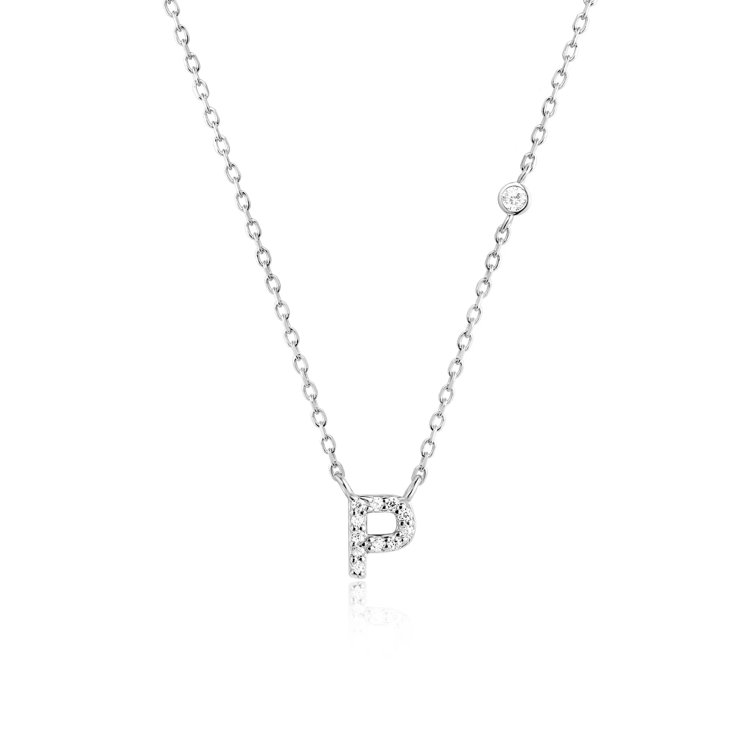 Shining Letter Charm Necklace