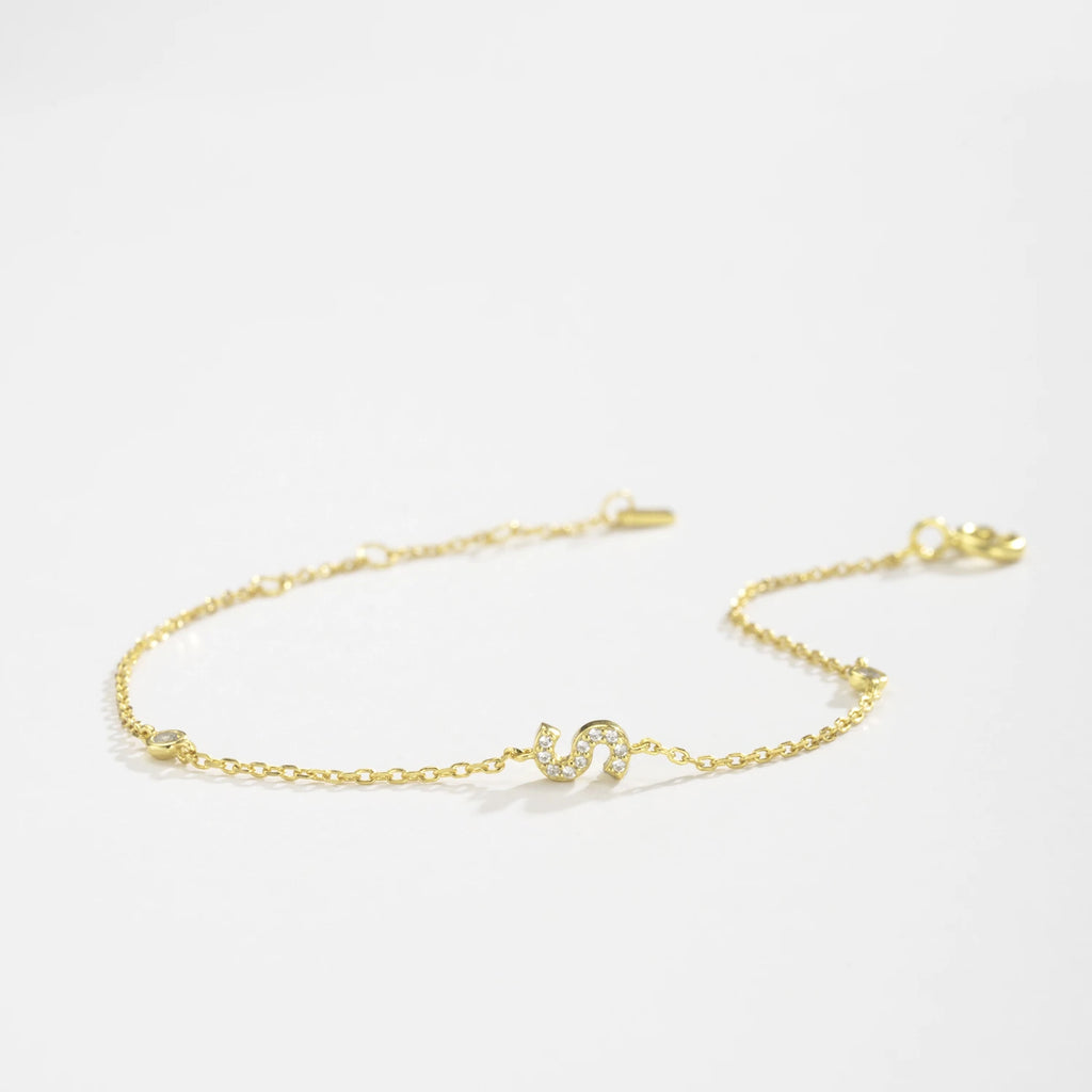 Radiant Initials CZ Monogram Bracelet