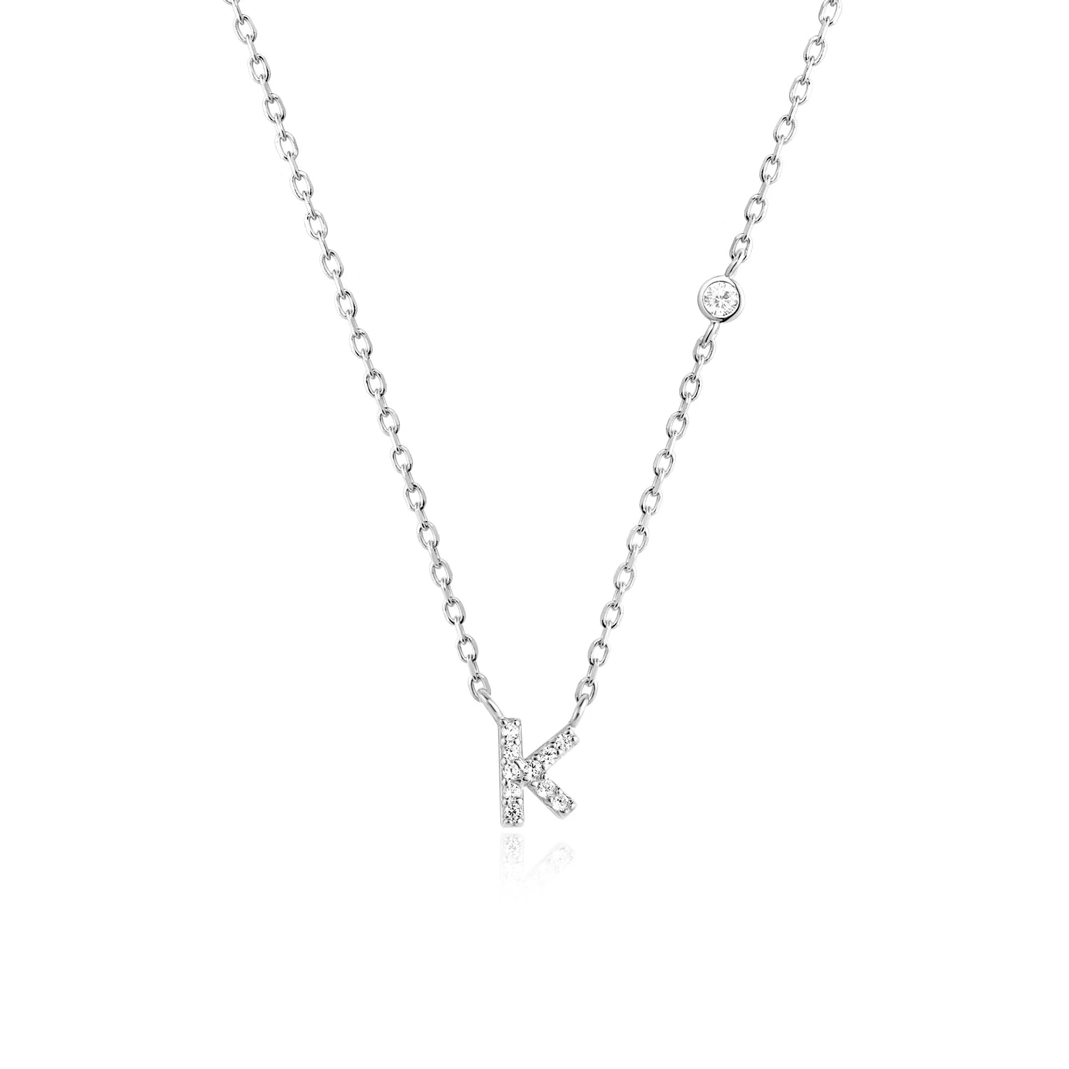 Shining Letter Charm Necklace