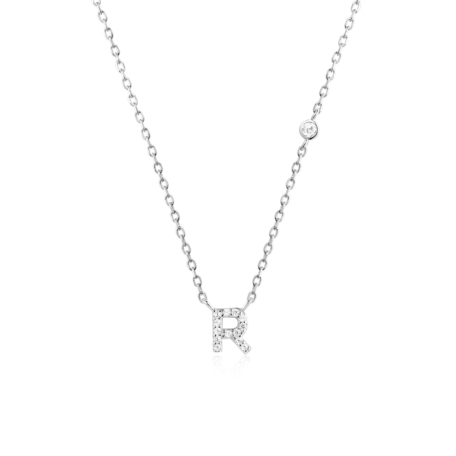 Shining Letter Charm Necklace