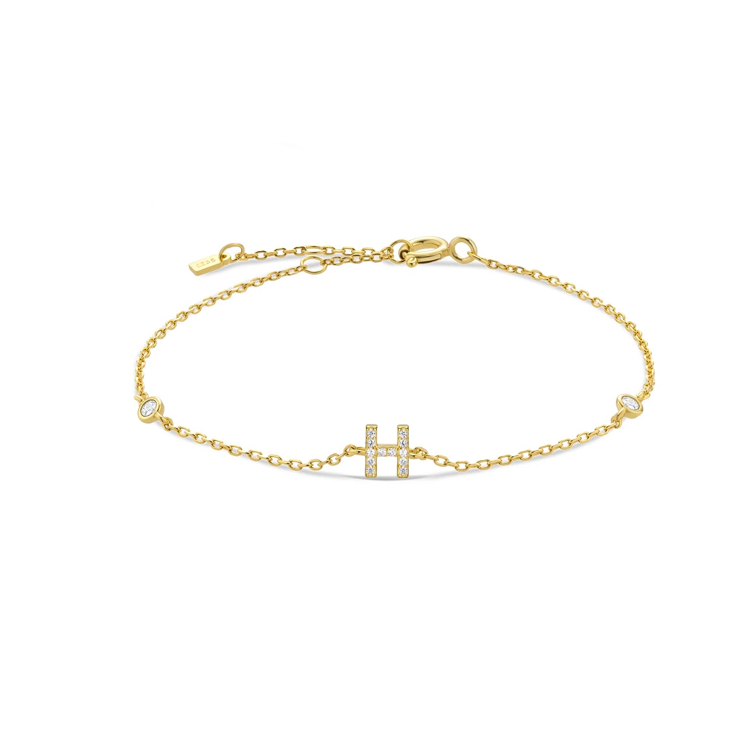 Radiant Initials CZ Monogram Bracelet