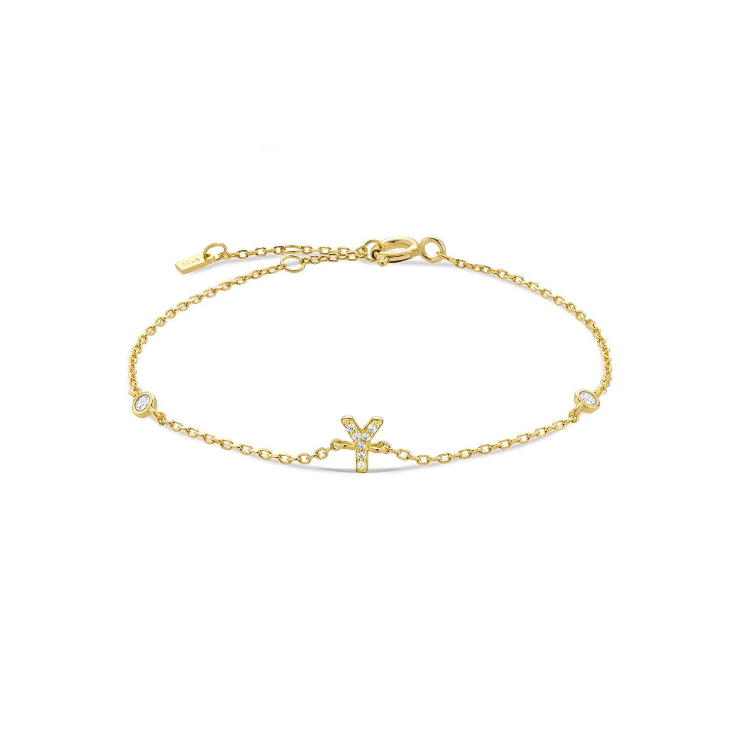 Radiant Initials CZ Monogram Bracelet