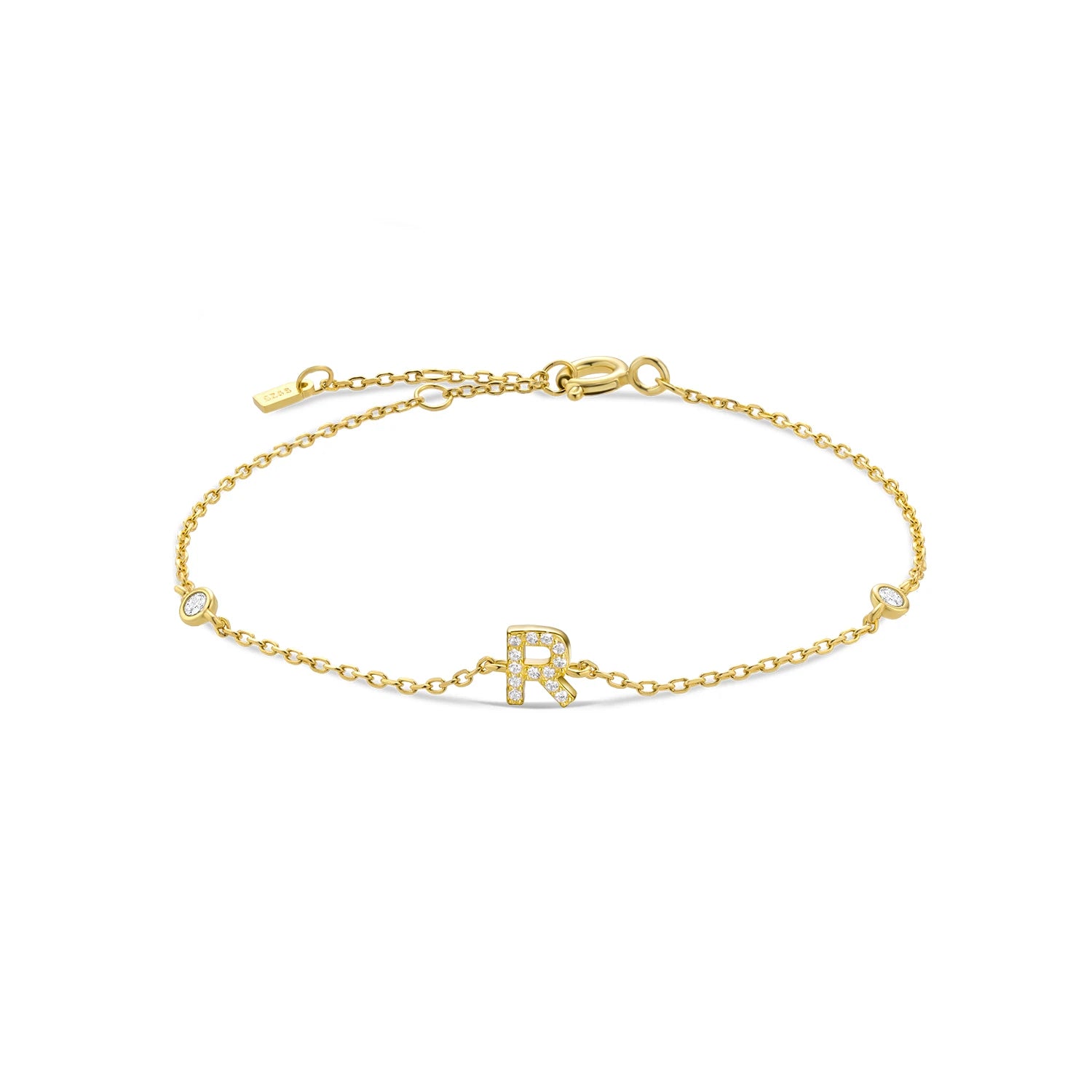 Radiant Initials CZ Monogram Bracelet