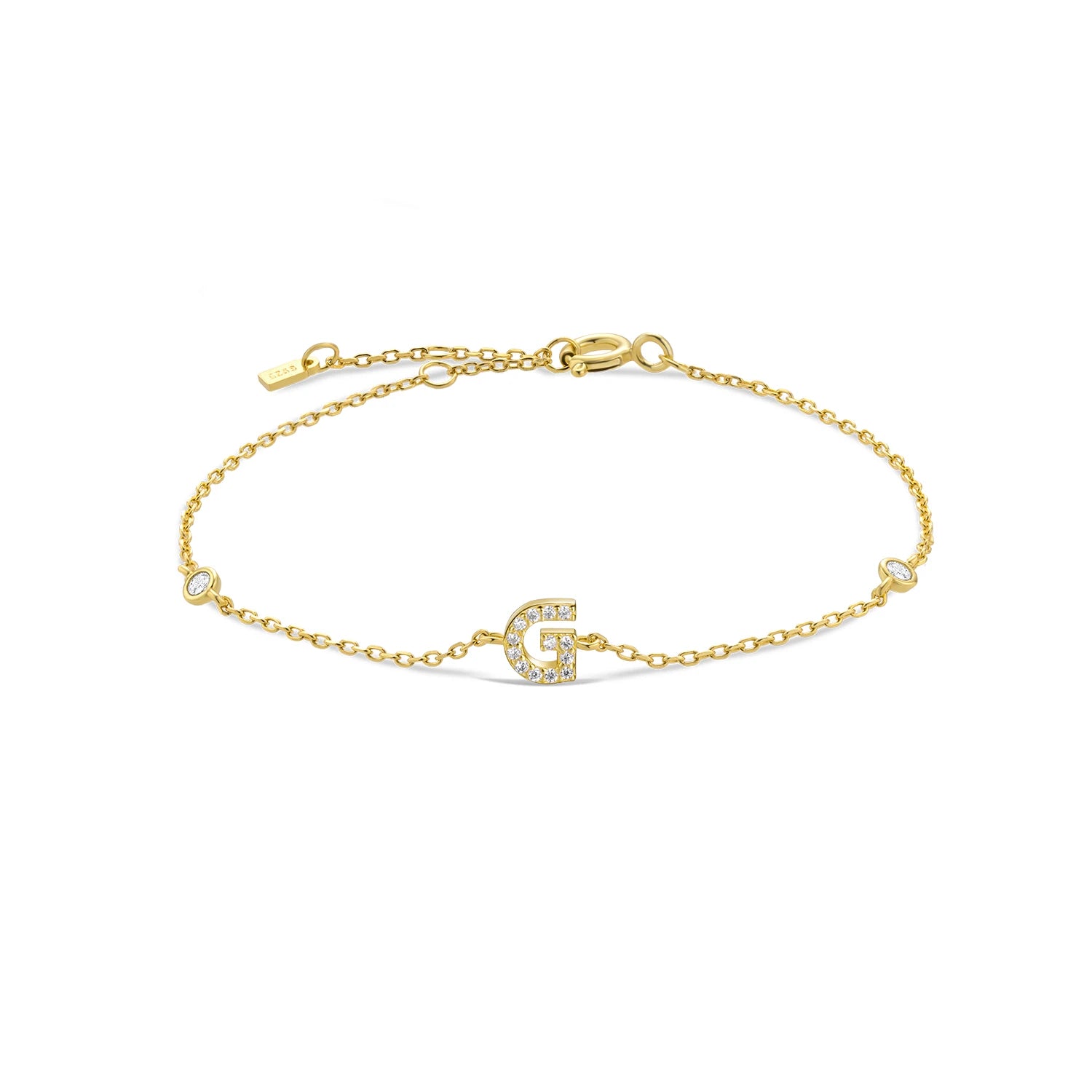 Radiant Initials CZ Monogram Bracelet